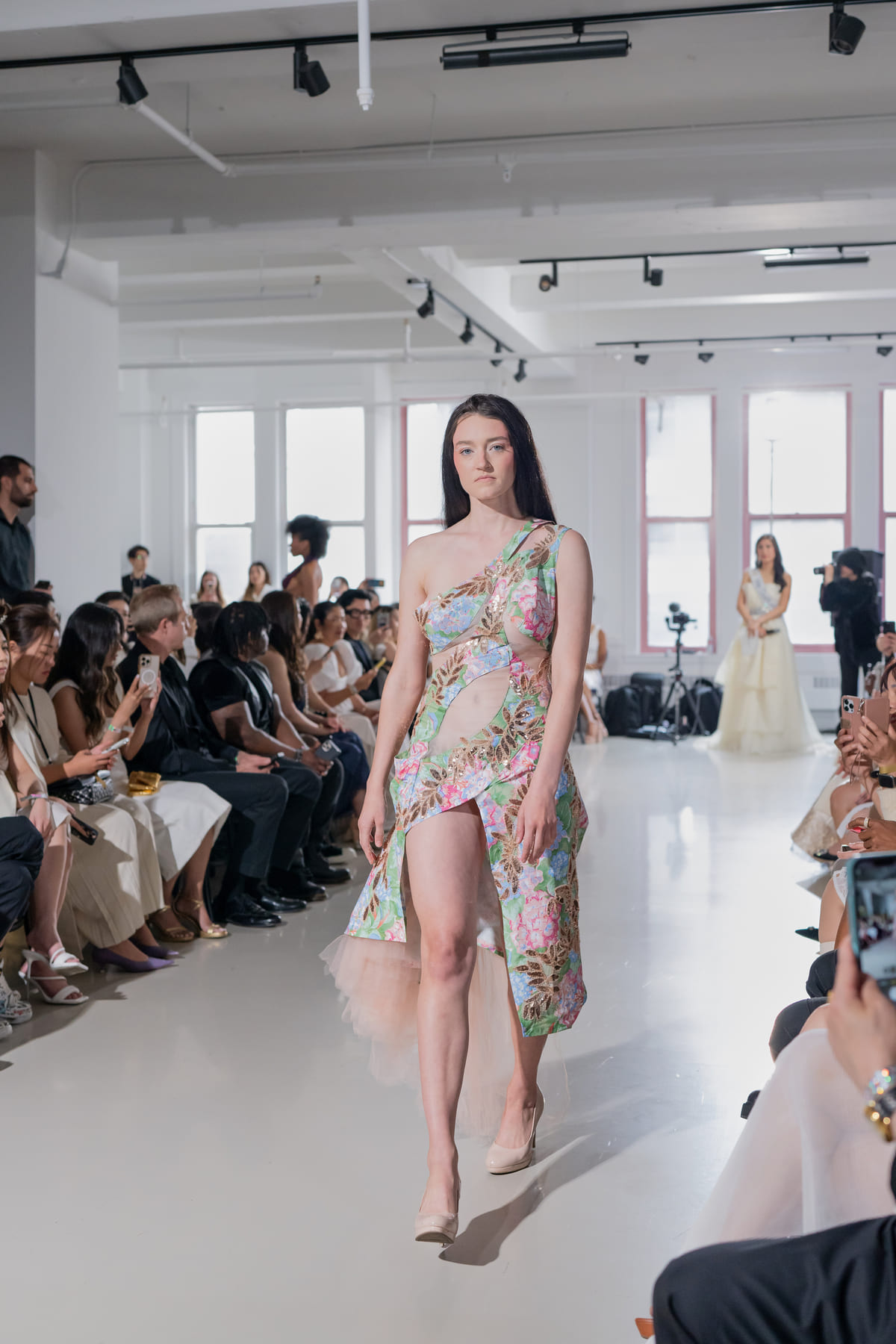 Floral gown, Runway