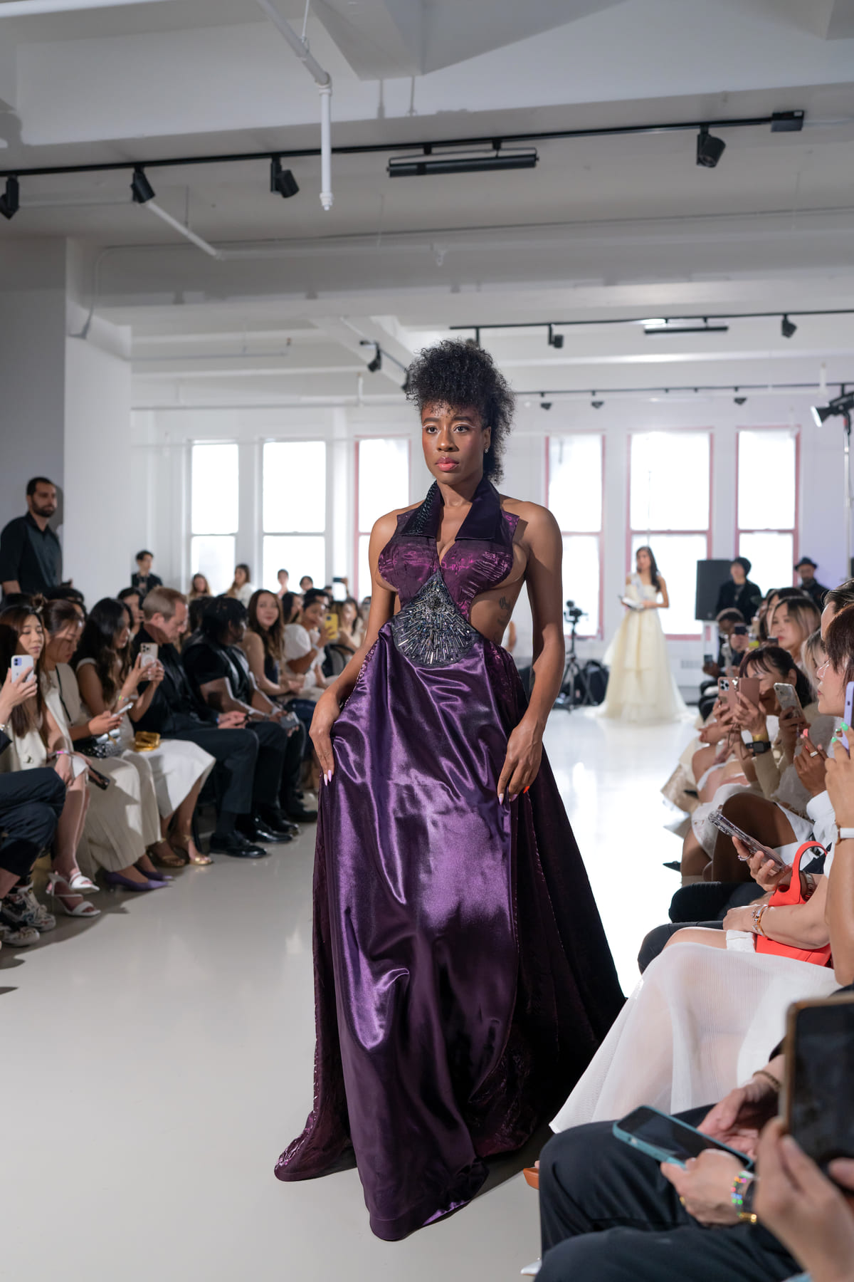 Violet gown, Runway