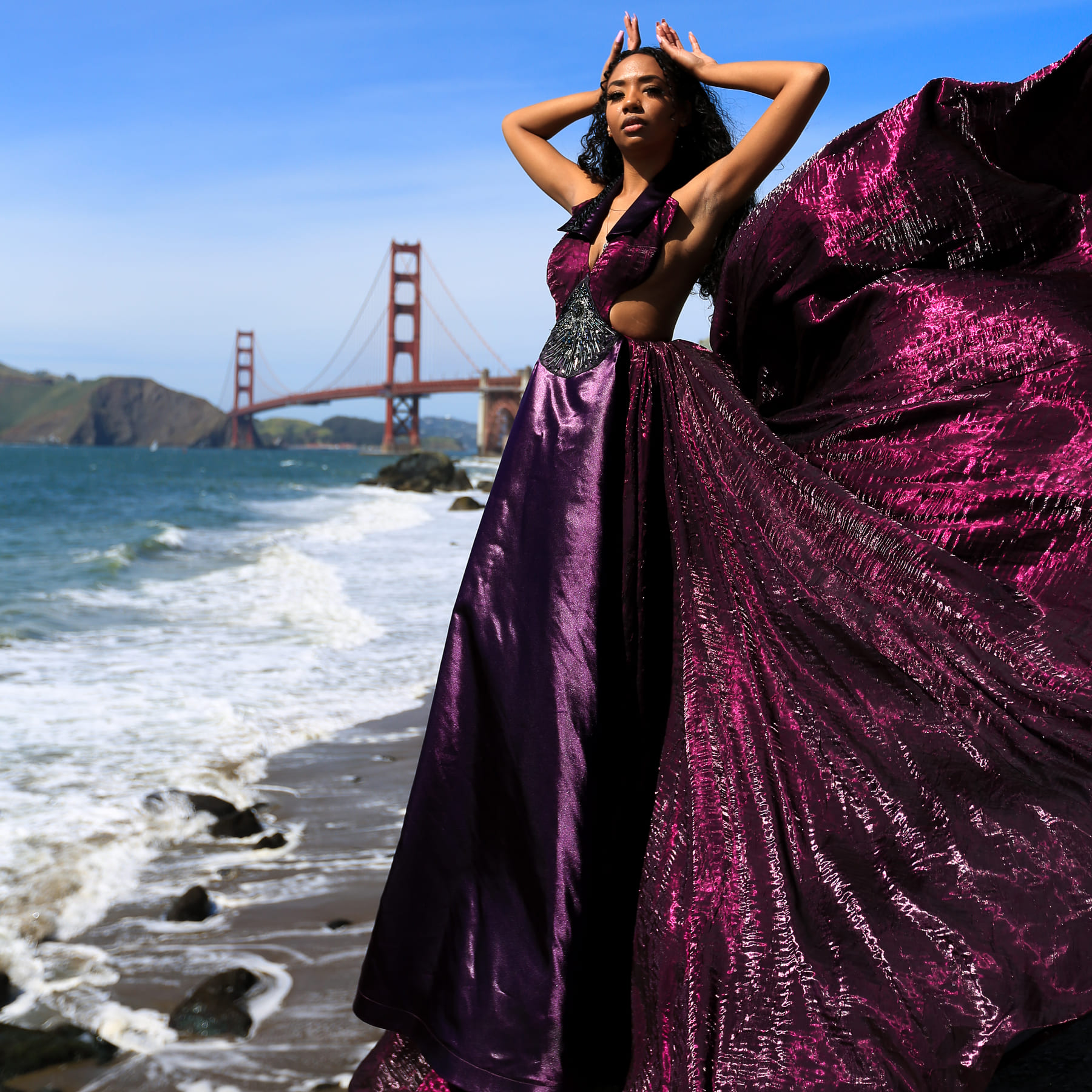 Sequined gown, Coastal, full look
