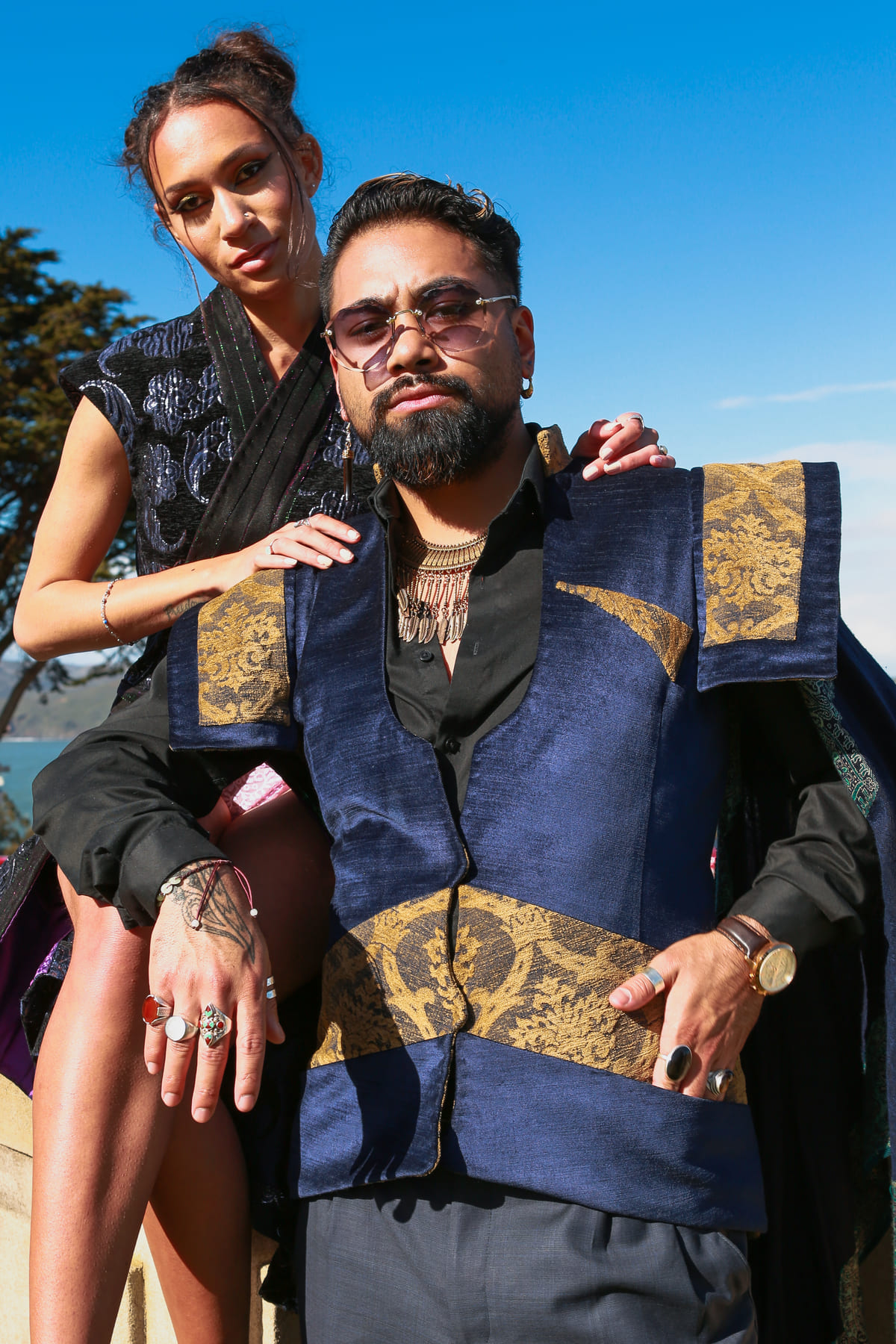 Structured vest, Menswear, brocade and gold